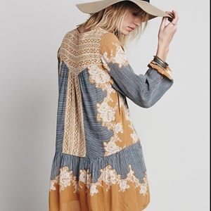 Free People Dropwaist Border Print Tunic